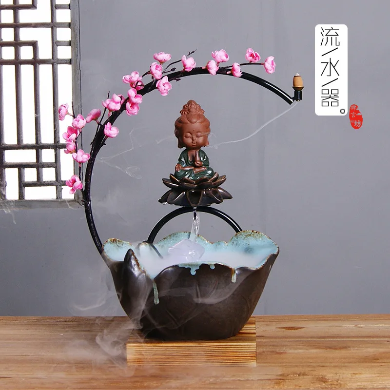 

Free Shipping Decoration Indoor Atomization And Humidification Crafts Reflux Fragrance To Encourage Lotus Pond Reflect Moon