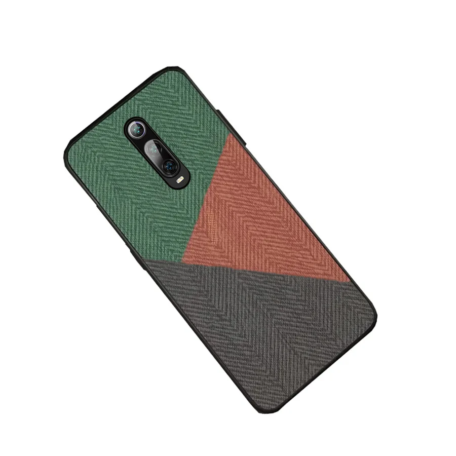 Чехол для Xiaomi Mi 9T Pro мягкий чехол из ТПУ с краями и твердой текстурой ткани модный