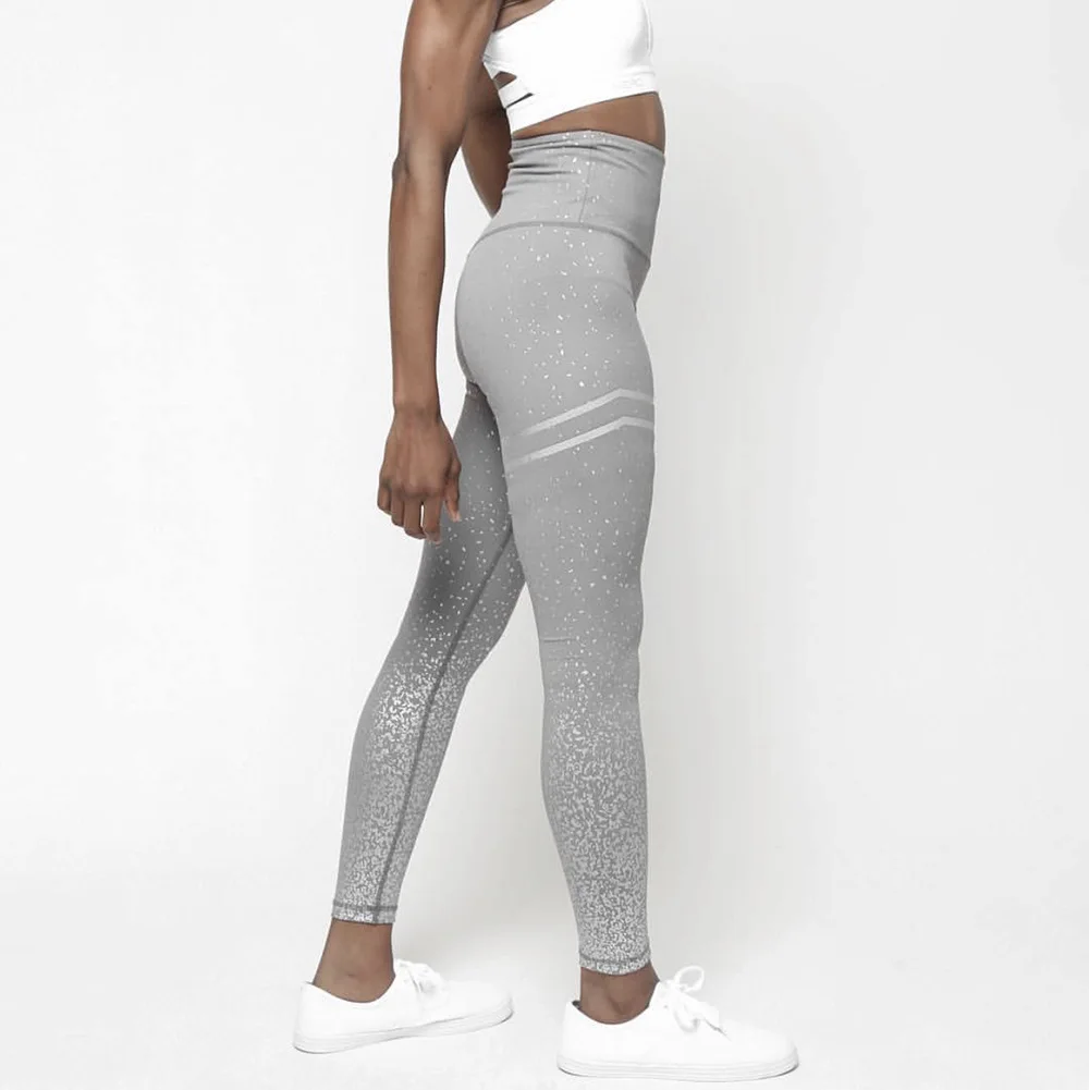 Магазин, формирующие легинсы с высокой талией, с принтом в горошек, тренд, новые модные спортивные легинсы для фитнеса, штаны для фитнеса и отдыха - Цвет: Gray