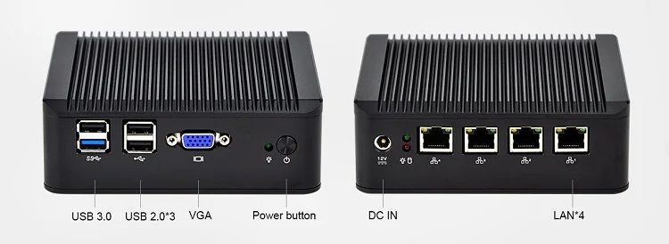 KANSUNG Intel Mini PC J1900 процессора 4 ядра Nano ITX 4 гигабитным NIC Поддержка Pfsense как межсетевой экран маршрутизатор компьютер без вентилятора