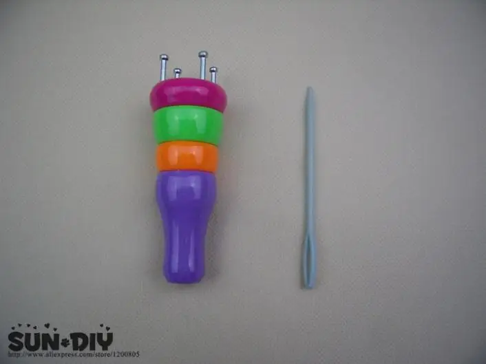

Free Shipping Colorful Plastic French knitting loom Rope Weaving Tool Easy Weave Rope handmade crafts needlework