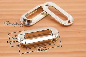 

eyelets metal with washer grommets light gold oval 8 pieces 24 mm CK87