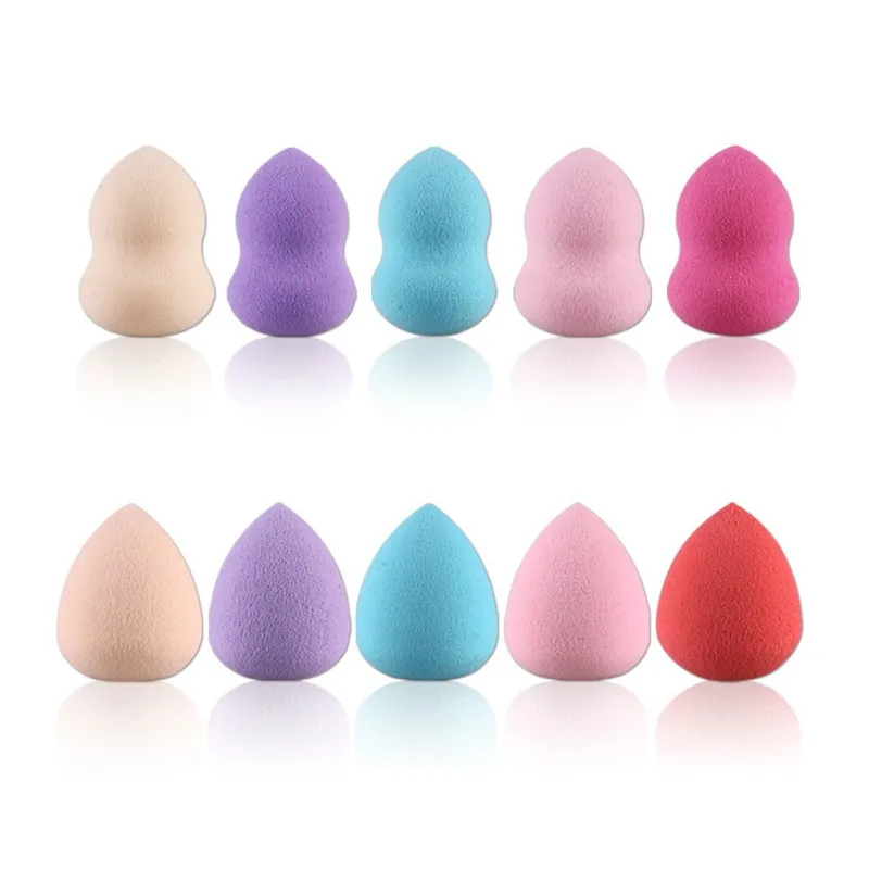  10 pieces/Pack Make Up Sponge Foundation Sponge Blender Blending Facial Makeup Sponge Cosmetic Puff Flawless Beauty Powder Puff  