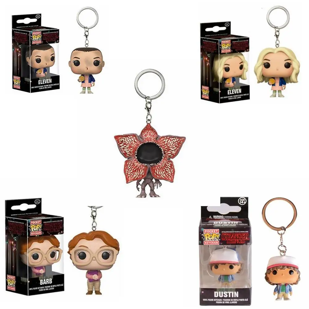 Funko Pop Pocket странные вещи брелок Eleven dutin Barb Demogorgon Фигурки игрушки