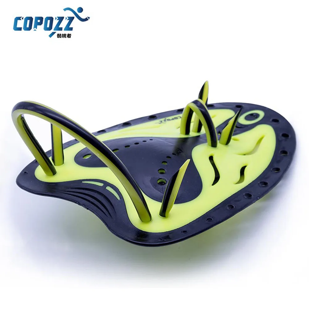 COPOZZ Adjustable Men Women Training Swimming Paddles Silicone Hand