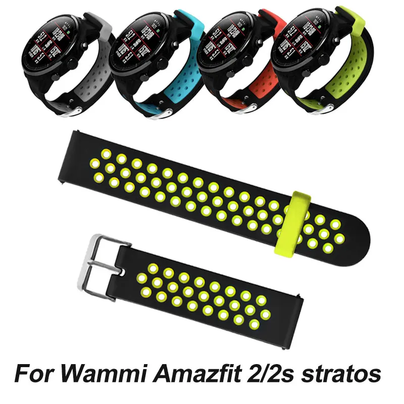 

Replacement Wrist Band Kit Premium Personalize Strap Soft Adjustable Watch Band for Huami Amazfit 2/2S Stratos Durable Dichroic