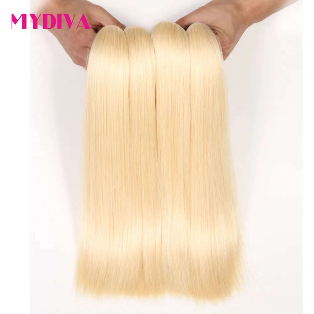 Brazilian Straight Hair Bundles With Lace Frontal Closure 613 Blonde Human Hair 3 Bundles With Closure Remy Extension Mydiva Brazilian Straight Hair Bundles With Lace Frontal Closure 613 Blonde Human Hair 3 Bundles With Closure Remy Extension Mydiva