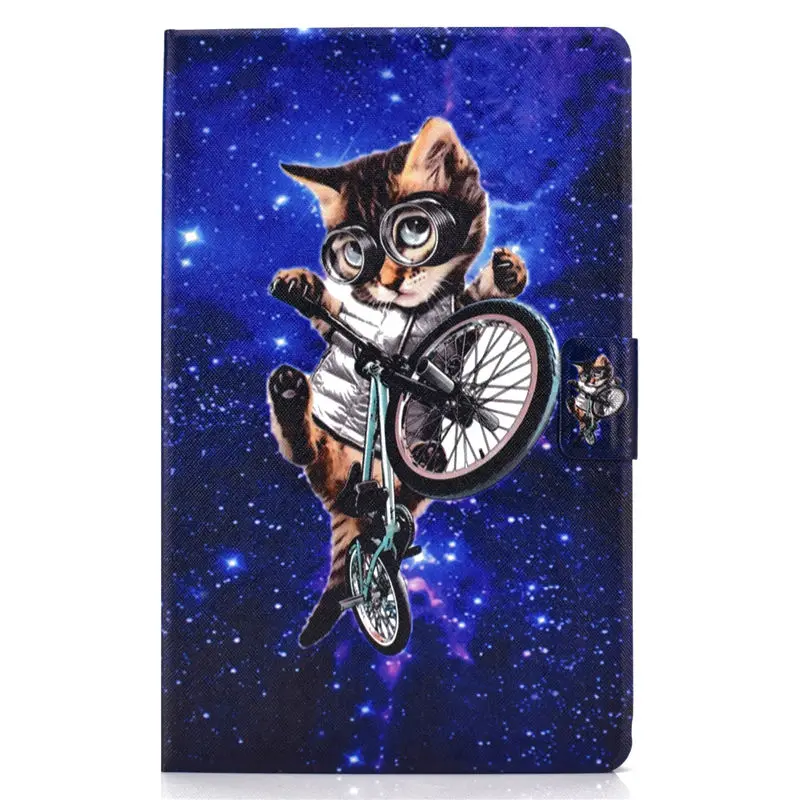 Для samsung Galaxy Tab A 10,1 T510 T515 чехол с принтом SM-T510 SM-T515 чехол из искусственной кожи и ПК подставка для планшета чехол+ ручка
