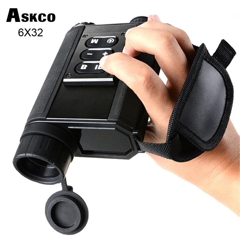 US $215.54 6X32 Multifunction Monocular Infrared Telescope Digital Night Vision BuiltIn Laser Rang Finder Day Night Vision For Hunting