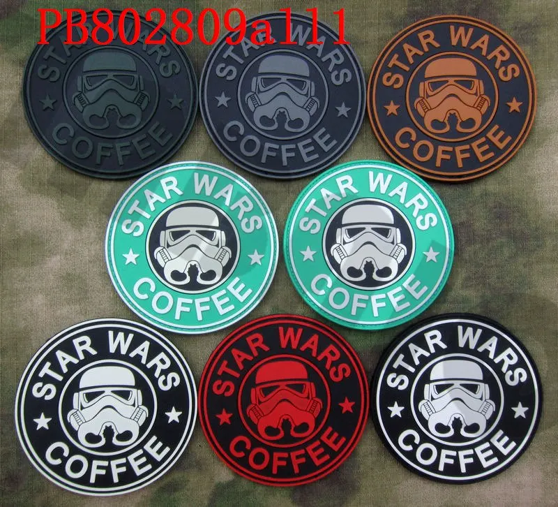 

3D PVC patch Coffee Storm Trooper Tactical Morale Rubber patch