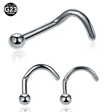 1 шт. Титан серьга из носового кольца шпильки Нос Кольца для пирсинга перегородки носа кольца носа пирсинг Титан для пирсинга носа сексуальные тела ювелирные изделия-пирсинг