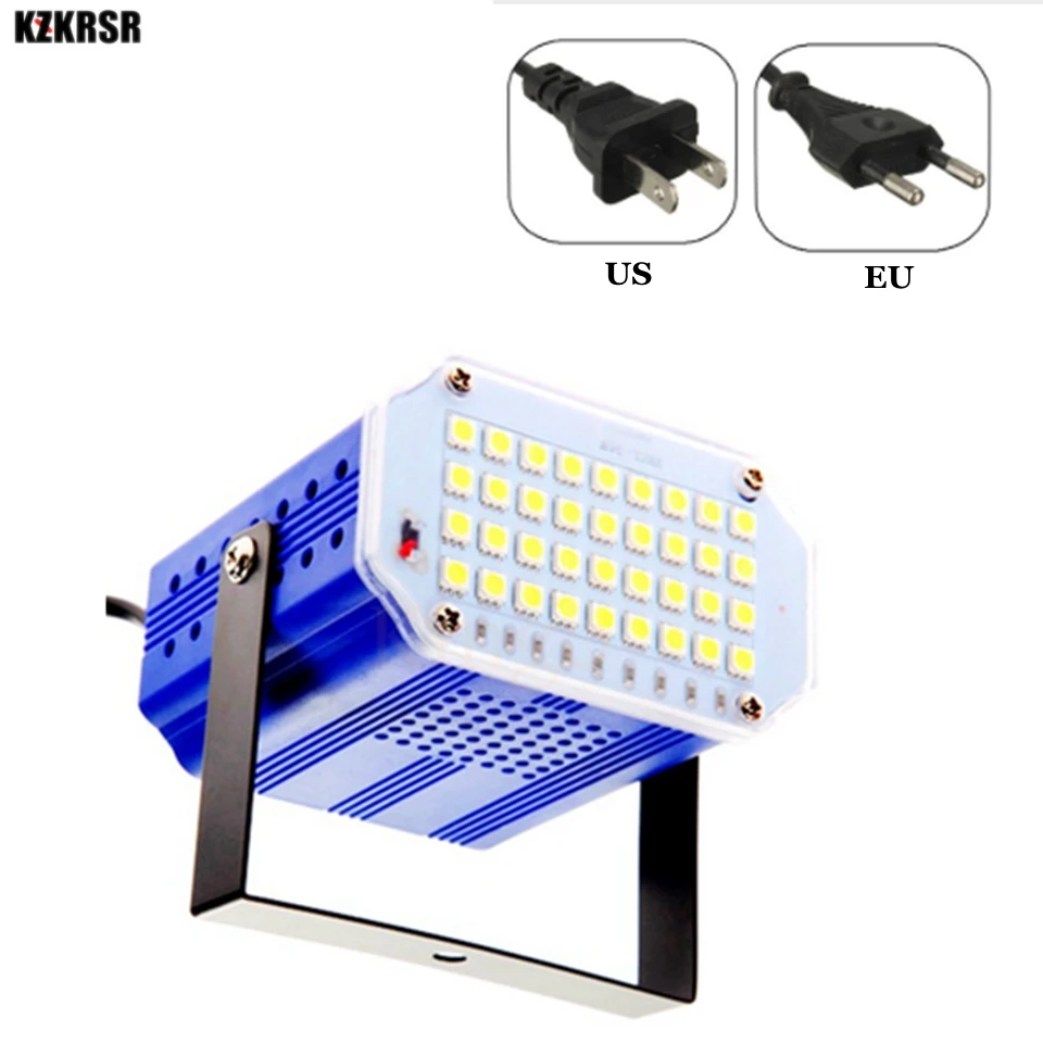 KZKRSR AC85-265V Flash 36 Leds DJ Disco Strobe Light Sound Voice Music Control Stroboscope Led Stage Effect Party Club Show Lamp KZKRSR AC85-265V Flash 36 Leds DJ Disco Strobe Light Sound Voice Music Control Stroboscope Led Stage Effect Party Club Show Lamp