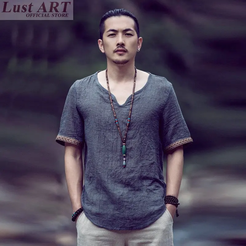 

Linen shirts men Traditional chinese clothing store traditional chinese clothing for men chinese traditional men clothing AA068