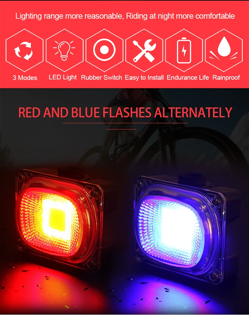 Sale WEST BIKING USB Bike light COB Source Super Bright Cycling Tail light Road MTB LED Bicycle Lamp Waterproof Bicycle Rear Light 1