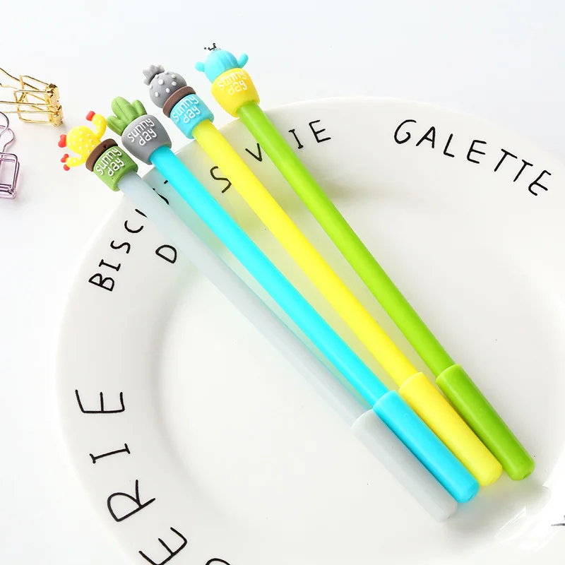 

10pcs/lot Kawaii Cactus Green Plants Gel Pen School Office Supply Kids Student Gift Writing Stationery