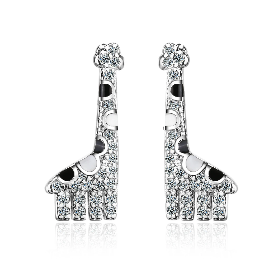 

Creative Giraffe Shape Authentic 925 silver needle Small Stud Earrings For Women Fashion Trend Children Girl Lovely Jewelry