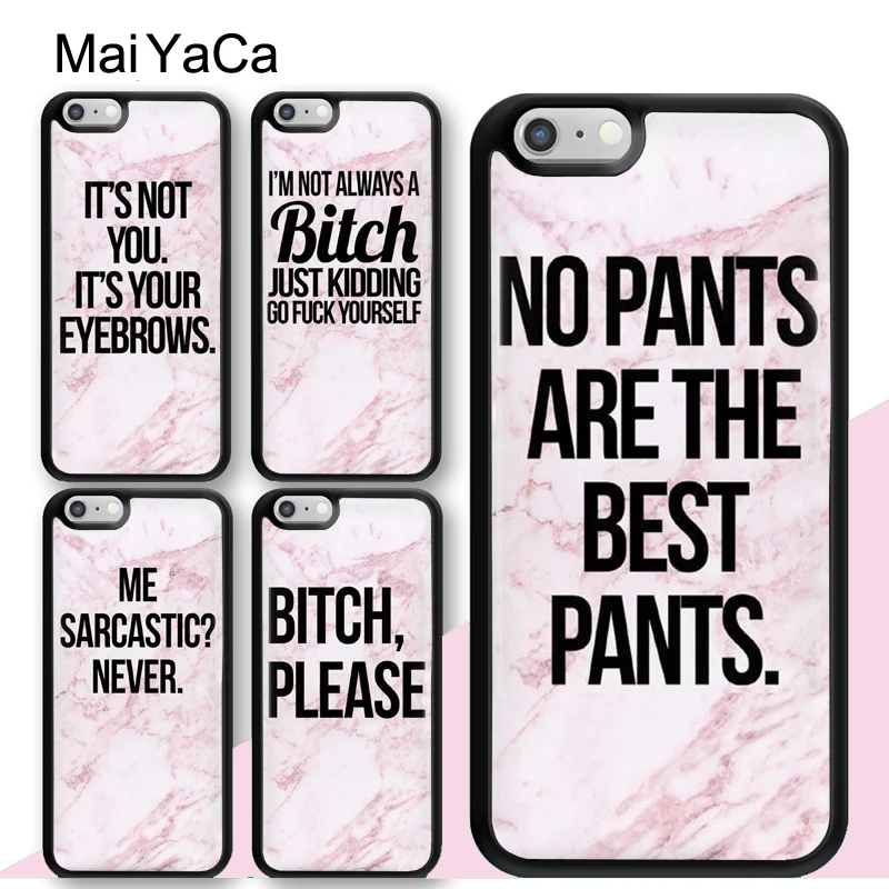 

MaiYaCa Bitch Bitchy Quote Pattern Soft Rubber Skin Phone Cases For iPhone 6 6S 7 8 Plus XS Max XR 5S SE Back Cover