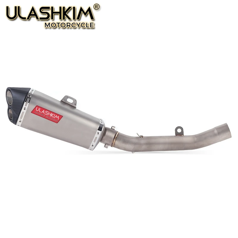 

Motorcycle Full System Exhaust Muffler Modified Middle Link Pipe Slip On For kawasaki Z800 2013 2014 2015 2016