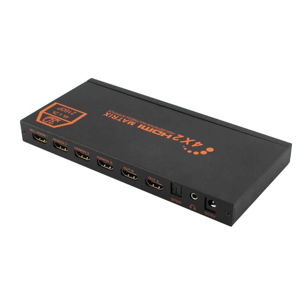 KVM HDMI матрица 4X2 4in2 или наружу 4x2 HDMI matria 4 канала переключатель HD сплиттер