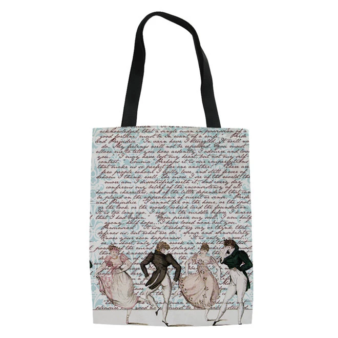 NoisydesignsCanvas Экологичная хозяйственная сумка для мамы с принтом библиотеки модные женские сумки сумка для книг Coth сумки - Цвет: ZJZ446Z22