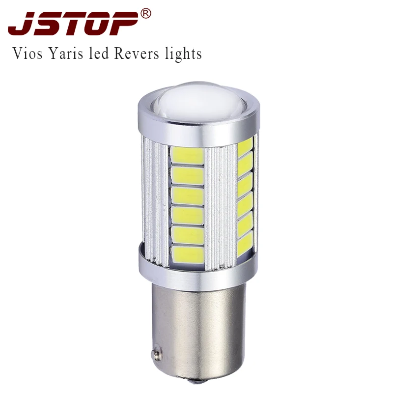 JSTOP high quality led car Reverse lamp 5730SMD 1156 white 6000k Ba15s Canbus Bulbs 12V P21W