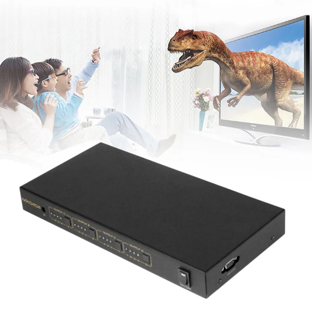 

Ultra-high Resolution HDMI Matrix 4x4 4 in 4 out HDMI Splitter Switcher 3D 4kX2K RS232 without Remote control Support Blu-ray