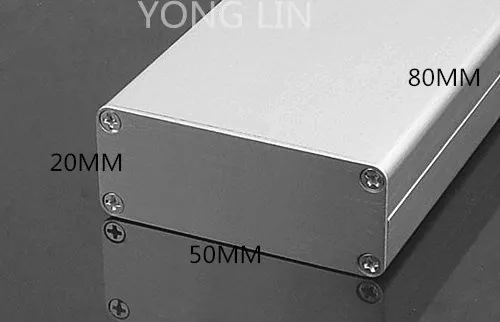 20 шт алюминиевая коробка/распределительная коробка/50*20*80 мм Новая электронная коробка, алюминиевая анодирующая коробка