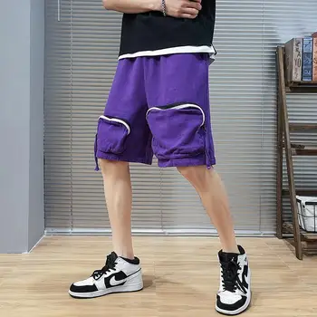 

M-5XL 3 Colors Cargo Shorts For Men With Zipper Pockets Plus Size Tactical Workout Baggy Shorts Casual Summer Streetwear XXXXXL