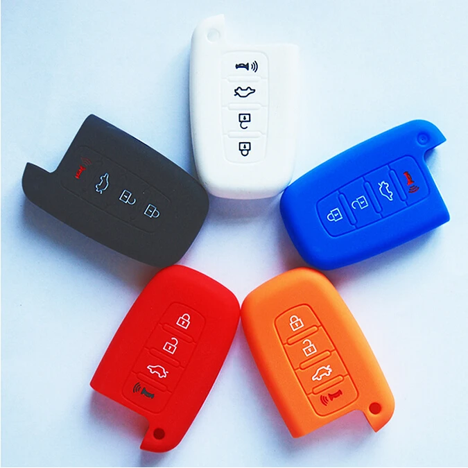 

Silicone Key Cover For HYUNDAI ix35 iX45 iX25 i20 i30 Verna,Solaris,Elantra,Santa Fe Mistra Tucson Veloster Rohens AZERA/for Kia