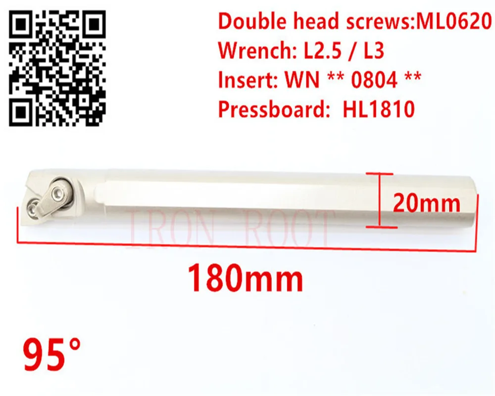 

1P NEW S20R-MWLNR08 CNC lathe Internal Turning Boring Bar Tool Holder 20mm(4/5'')OF WN0804 For CNC lathes Metal