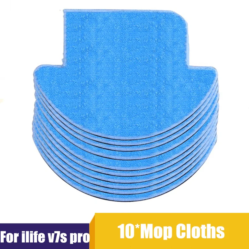 

10pcs/lot robot Vacuum Cleaner Mop Cloths accessories for chuwi ilife V7S pro Mop Cleaning cloths Robot Vacuum Cleaner parts