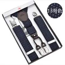 3,5 см широкие подтяжки для мужчин 110 см длинные подтяжки из натуральной кожи 4 клипсы классические