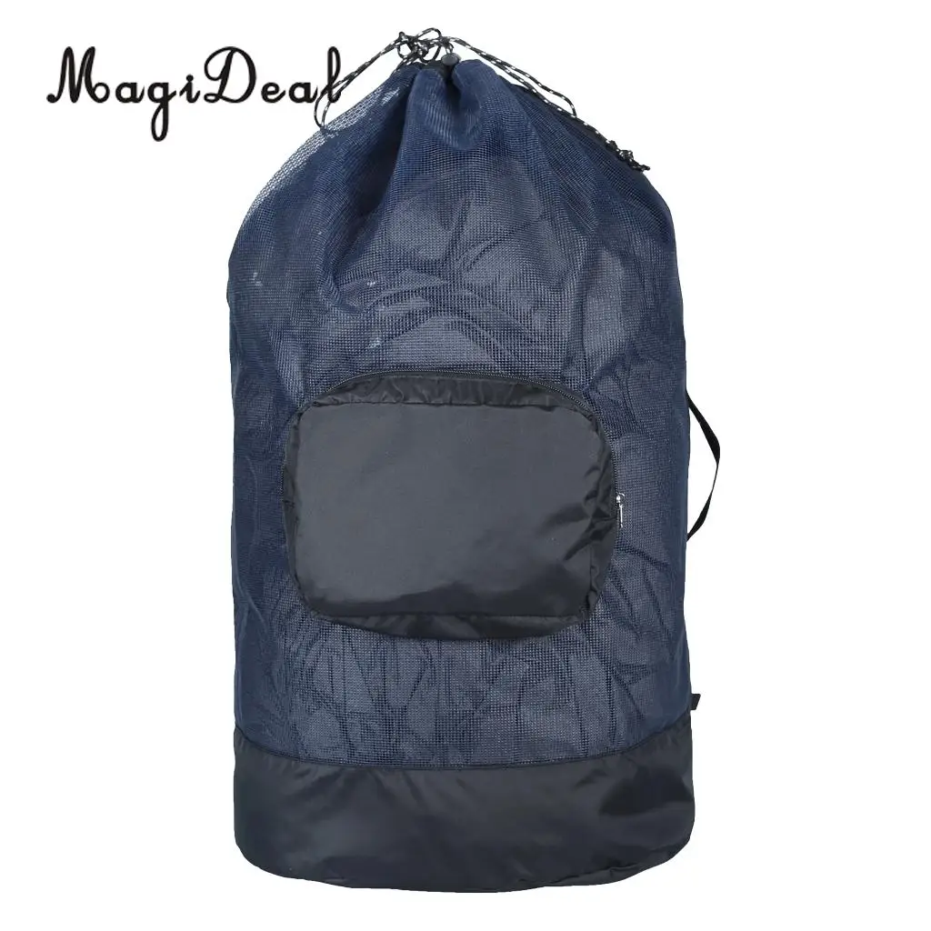 MagiDeal Lightweight Foldable SCUBA Snorkeling Mesh Duffel Backpack Dive Bag w/ Compact Pocket for Diving Swimming Accessories