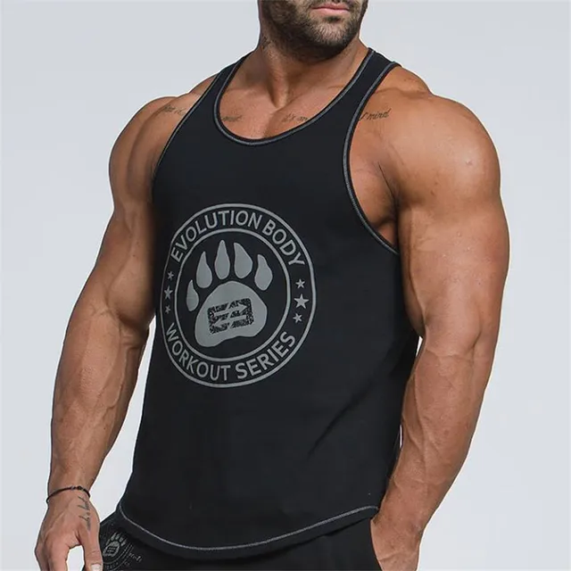 Men New Bodybuilding Vest Gyms Fitness Cotton Tank Top 2018 Men’s New Brand Tanka Printing Palm Top Leisure Sweater Men Tank Top