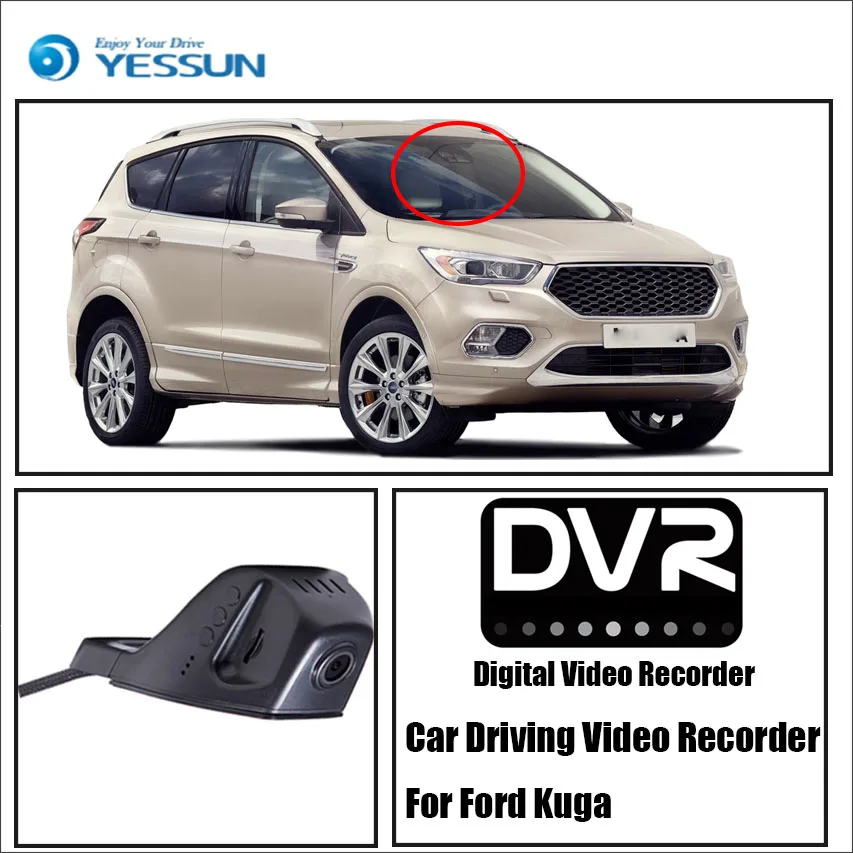 YESSUN для iPhone Android приложение управление Ford Kuga фронтальная камера видеорегистратор