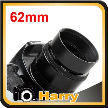

10pcs 62mm Standard Metal Lens Hood for canon for nikon DSLR Camera