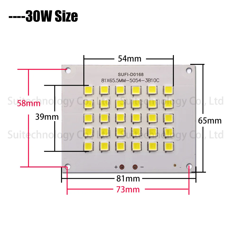 10W 20W 30W 50W 100W 150W 200 W Полный Мощность Светодиодный прожектор Источник SMD5054 светодиодный доска для самодельные Украшения для волос 10 20 30 50 100 150 200 W прожектор - Испускаемый цвет: 30W