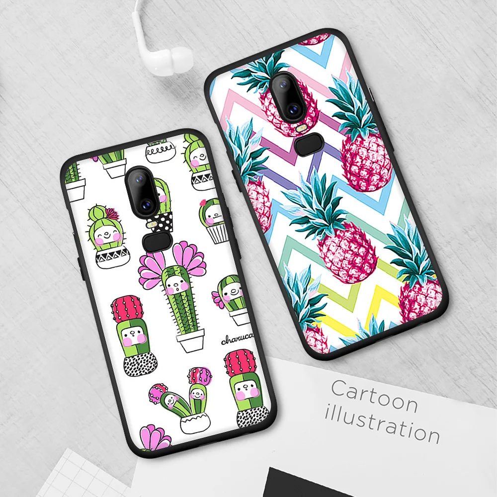 

Printing Pattern Silicone Case For Oneplus 6 5 5T One Plus 6 5T Oneplus 6 A6000 1+5 Matte Soft TPU Back Cover Cute Cat Conque