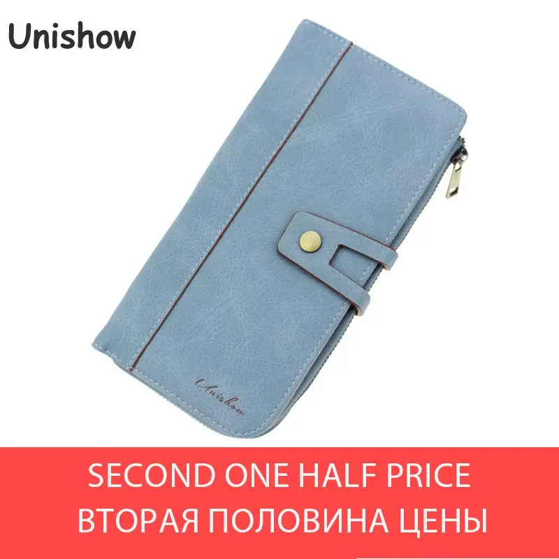 

Unishow Vintage Wallet Women Long Pu Leather Laides Clutch Phone Purse Brand Designer Female Wallet Coin Pocket Card Holders