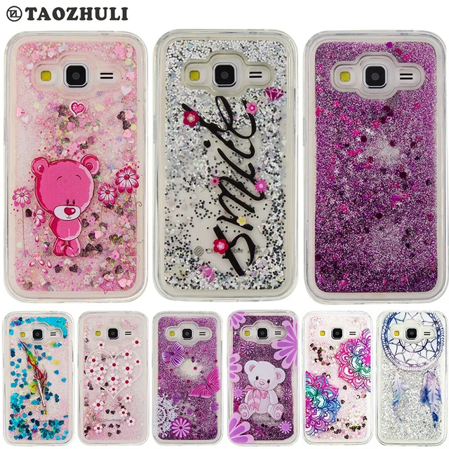 bling glitter moving quicksand soft tpu case for samsung galaxy