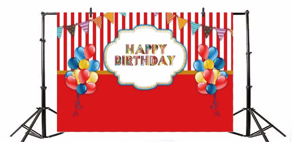 Laeacco Balloon Stripes Happy Birthday Baby Party Photographic Backgrounds Customized Photography Backdrops For Photo Studio Laeacco Balloon Stripes Happy Birthday Baby Party Photographic Backgrounds Customized Photography Backdrops For Photo Studio