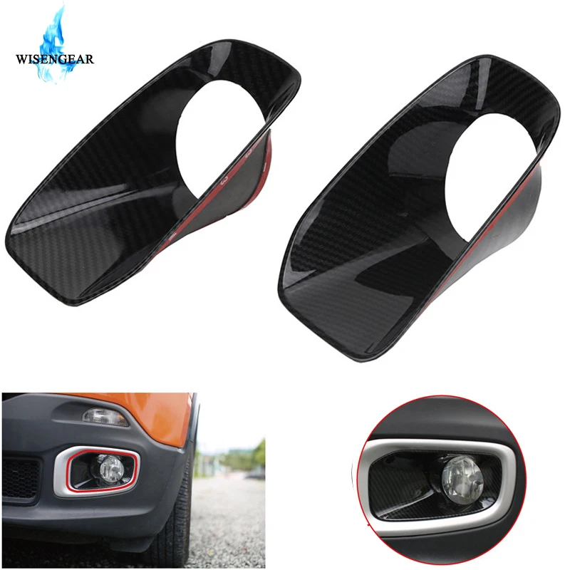WISENGEAR For Jeep Renegade Fog Light Lamp Inner Frame Bezel Cover For