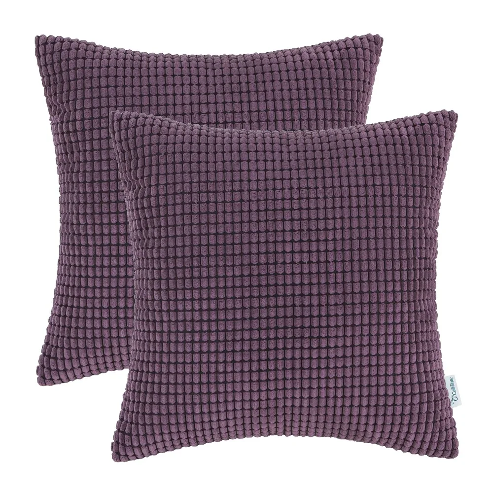 

2PCS Pillow Cushion Cover Home Sofa Bedding Comfy Supersoft Corduroy Corn Striped Pillow Case for Cojine/almofada coussin