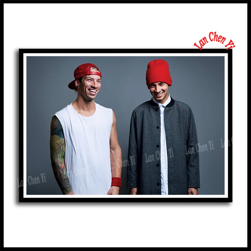 Twenty One Pilots рок-музыка с покрытием бумажные плакаты настенные художественные картины для гостиной домашний декор 42*30 см - Цвет: Темно-серый