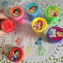 6 шт./партия мультяшный мини резиновый штамп Принцесса Белоснежка самописание Рождественский набор резиновых штампов для скрапбукинга подарки игрушки