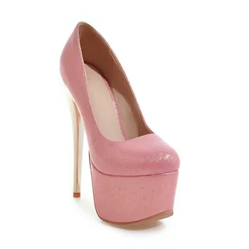 

Sexy fine nightclubs with heels shoes waterproof table 30 shallow mouth female shoes 1218-48