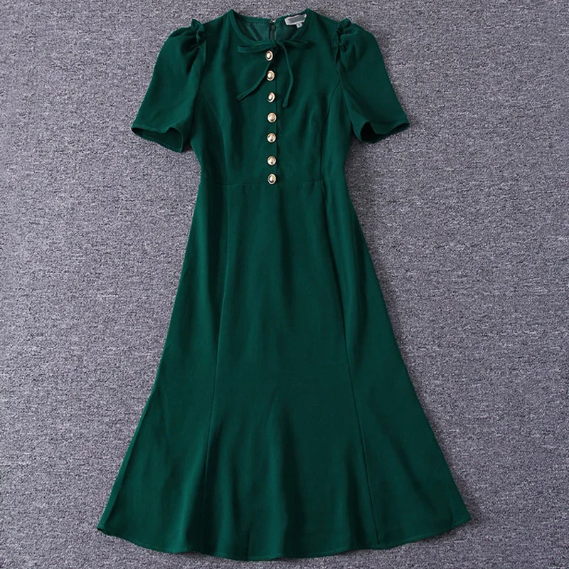 Najtaniej Kate Middleton Mermaid Milan designerska bluzka wysokiej jakości letnia nowa moda damska Party Sexy Vintage elegancka elegancka zielona sukienka