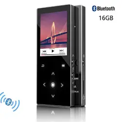 2018 MP3 плеер с Bluetooth 1,8 дюймов экран сенсорные клавиши 16 ГБ встроенный динамик Lossless MP3 музыкальный плеер с fm-радио электронная книга