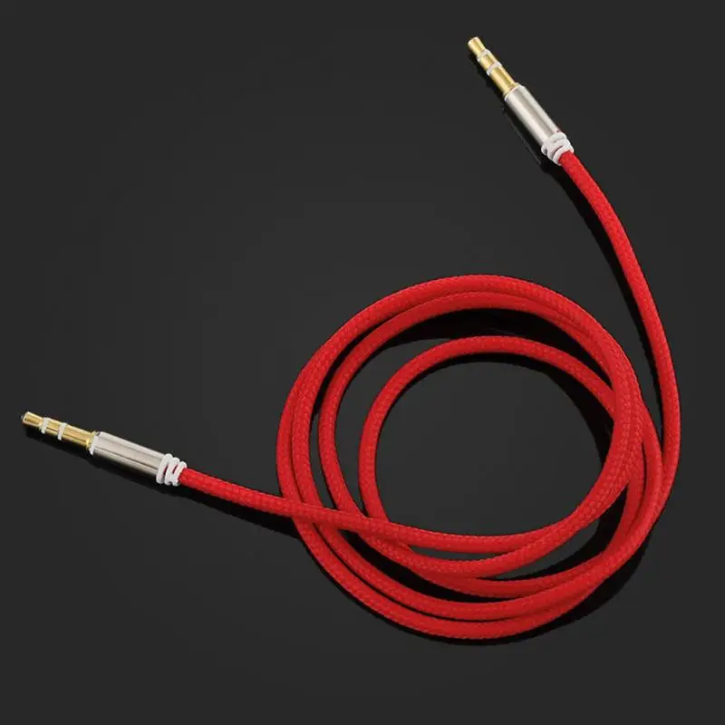 Нейлоновая оплетка, AUX кабель, 3,5 мм, разъем «Папа-папа», автомобильный Aux вспомогательный шнур, разъем, стерео аудио кабель для iPhone, iPod