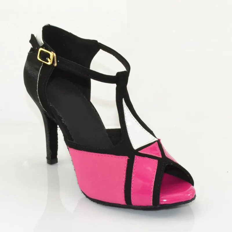 Women-s-Yellow-PU-Latin-dance-shoes-high-heeled-8-5cm-soft-outsole-Party-Square-dance